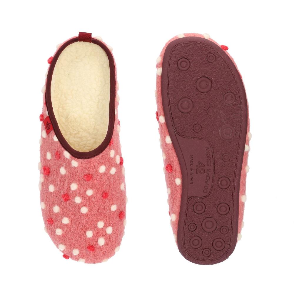 Andres machado Zapatillas en Lana Rosa con Puntos Últimos 3 días
