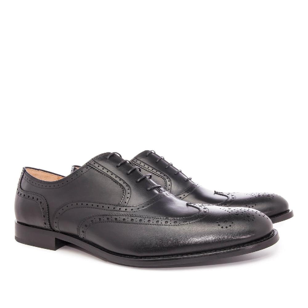 Andres machado Zapato de Caballero estilo Oxford en Piel Negro Ofertas de temporada