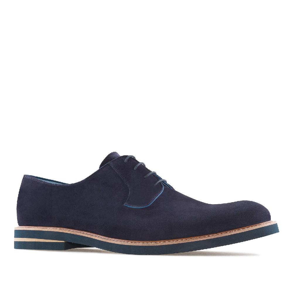 Andres machado Zapatos Blucher Serraje Azul Rebajas de fin de temporada