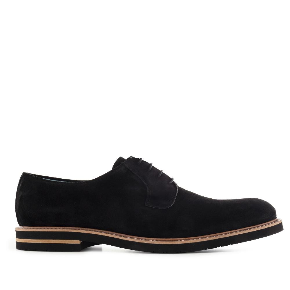 Andres machado Zapatos Blucher Serraje Negro Precio ultrabajo