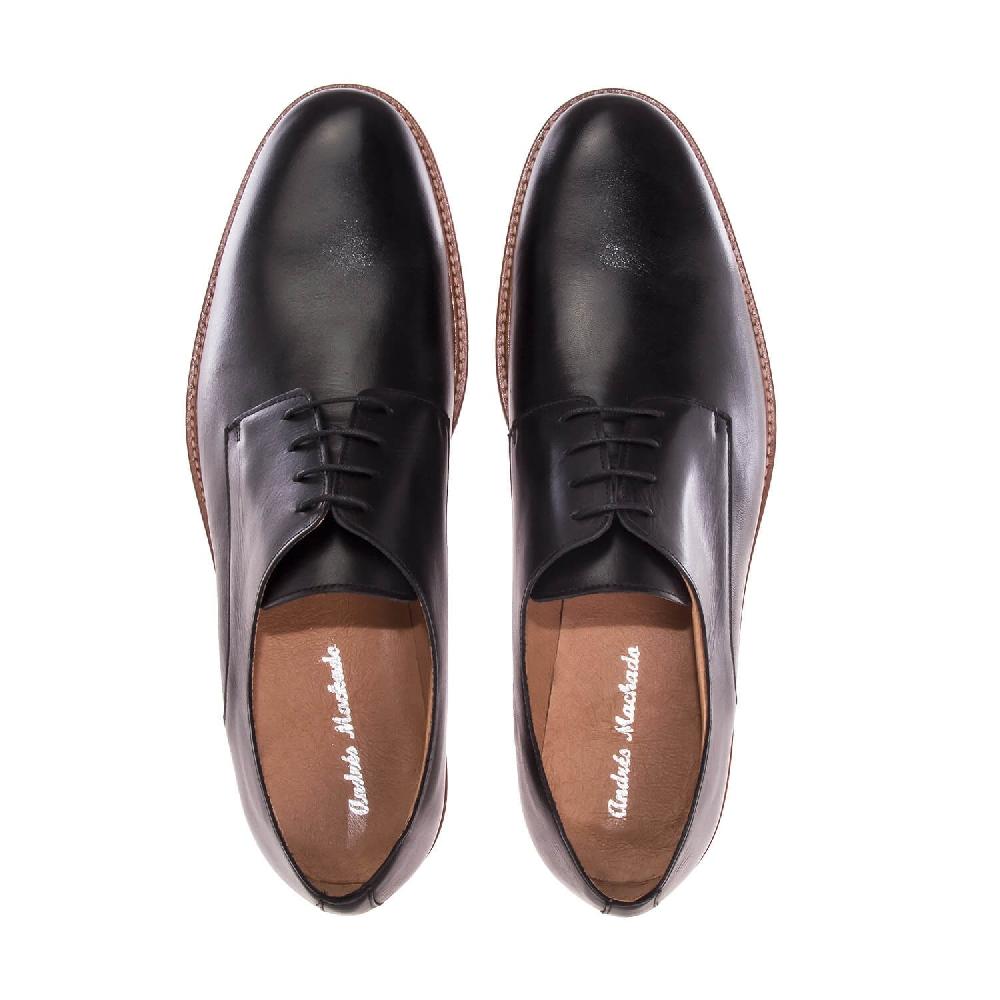 Andres machado Zapato en Cuero Negro Rebajas