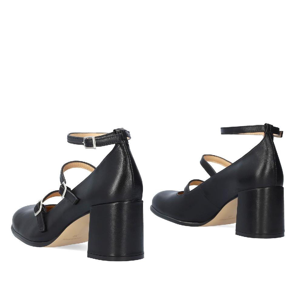 Andres machado Zapato Mary Jane con Tacón en Piel Negro Envío gratis