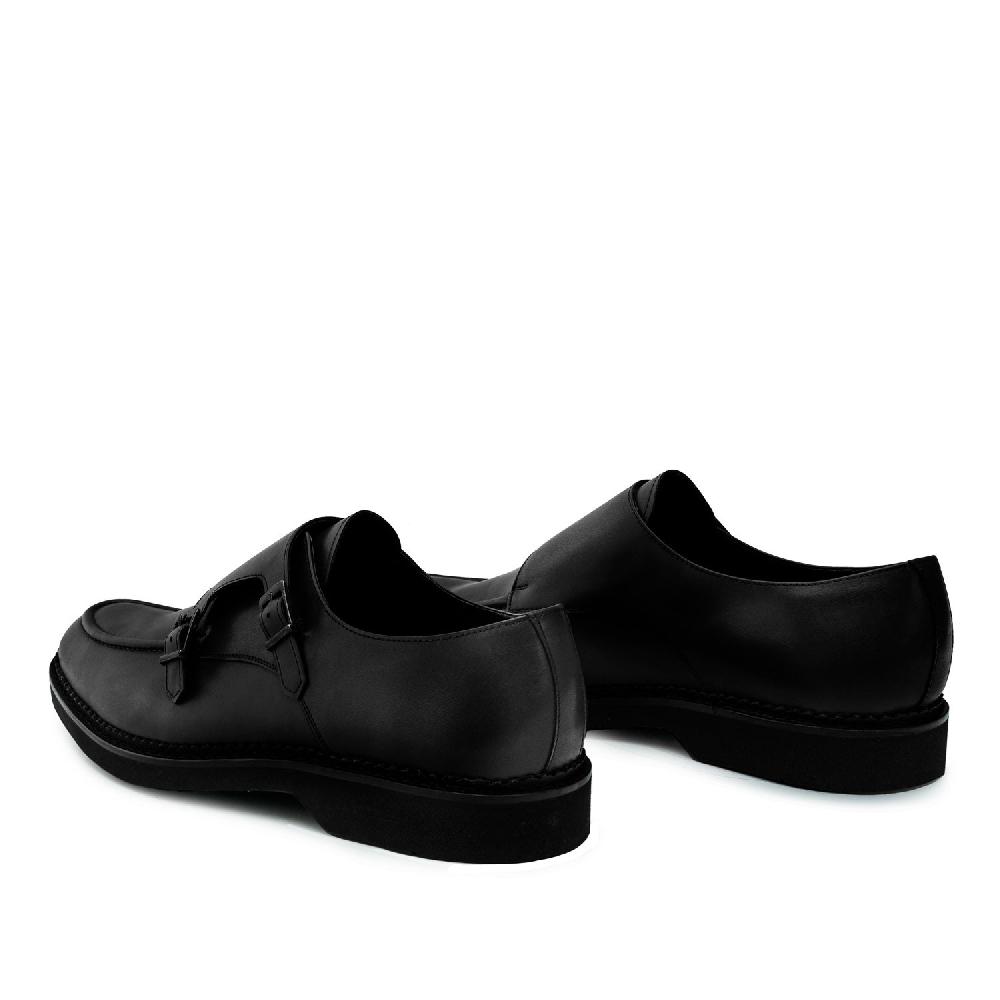 Andres machado Zapato Monkstrap en Piel Color Negro Solo queda un día