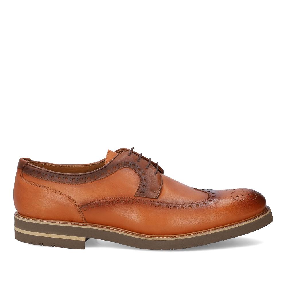 Andres machado Zapato Blucher Piel Color Cuero Liquidación