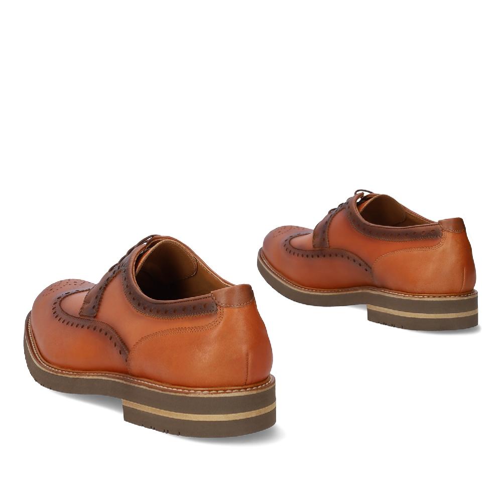 Andres machado Zapato Blucher Piel Color Cuero Liquidación