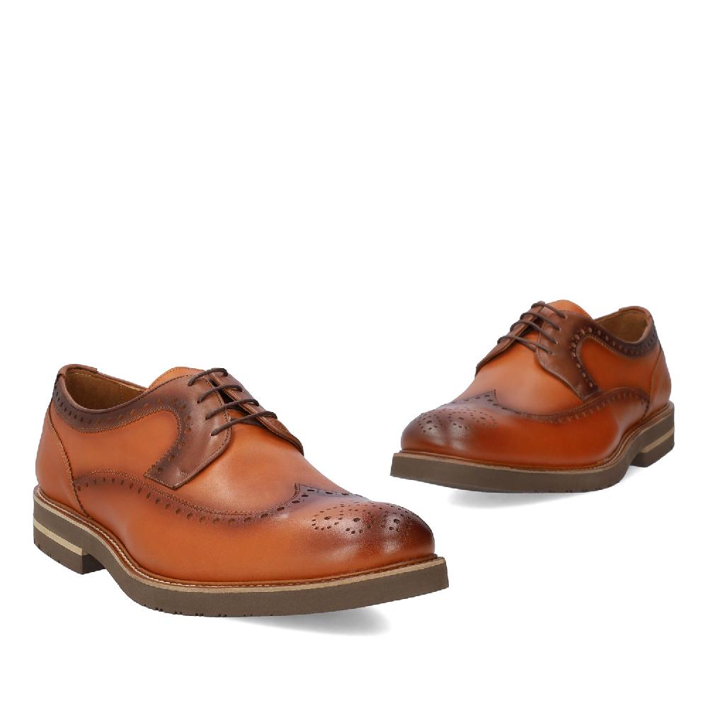 Andres machado Zapato Blucher Piel Color Cuero Liquidación