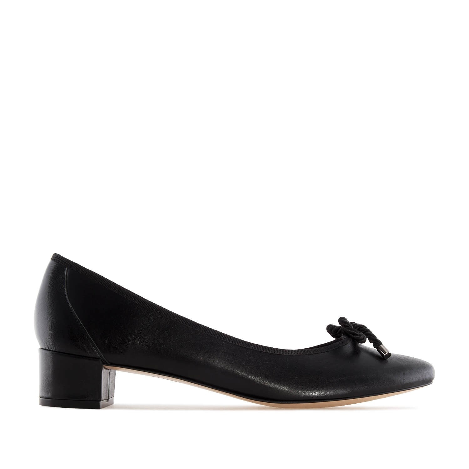 Andres machado Bailarina Piel Negro Nudo Marinero En oferta