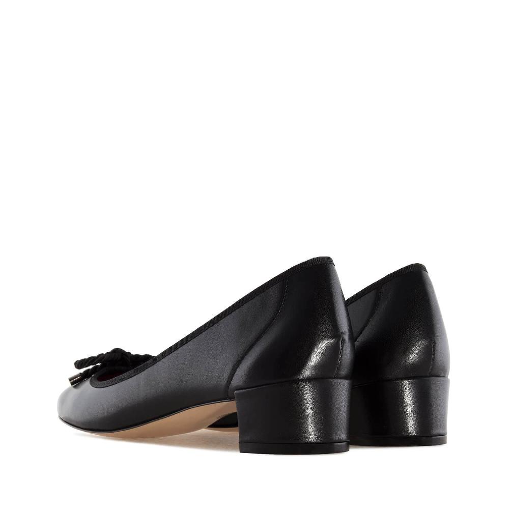 Andres machado Bailarina Piel Negro Nudo Marinero En oferta