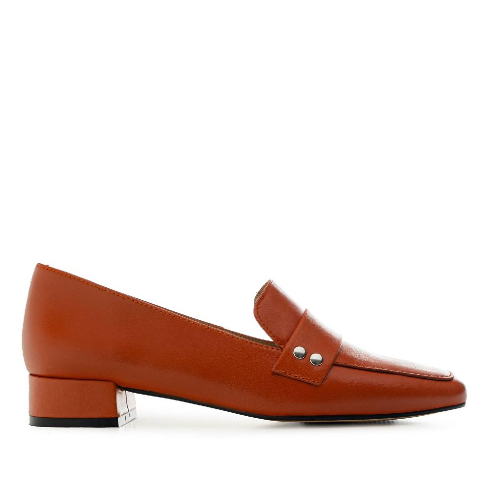 Andres machado Mocasín en piel de color teja Descuentos del mes