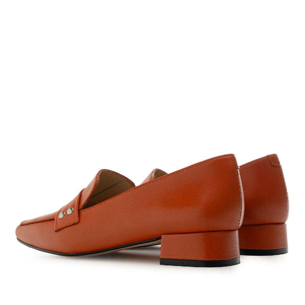 Andres machado Mocasín en piel de color teja Descuentos del mes