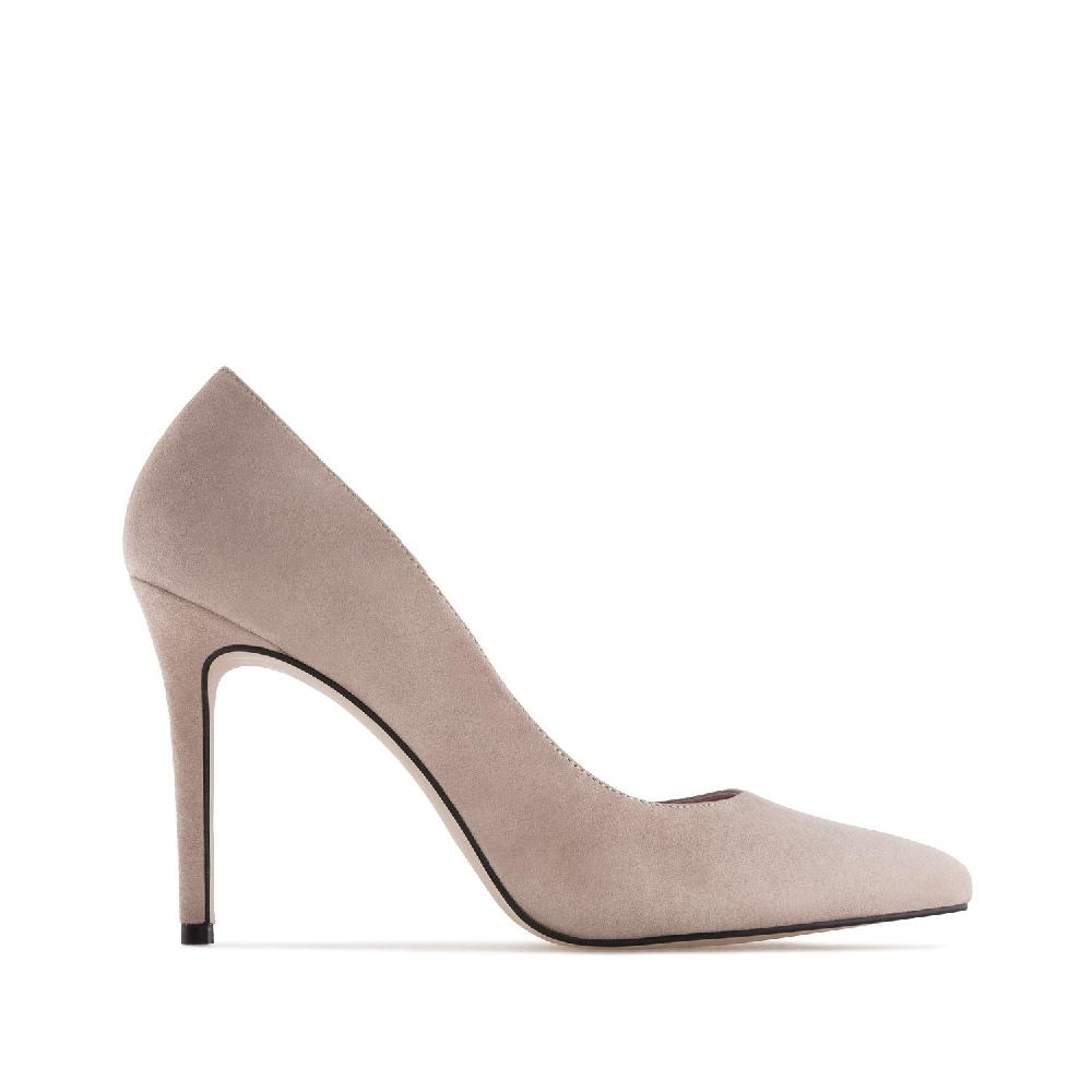 Andres machado Zapato Tacón de Ante Taupe Tienda
