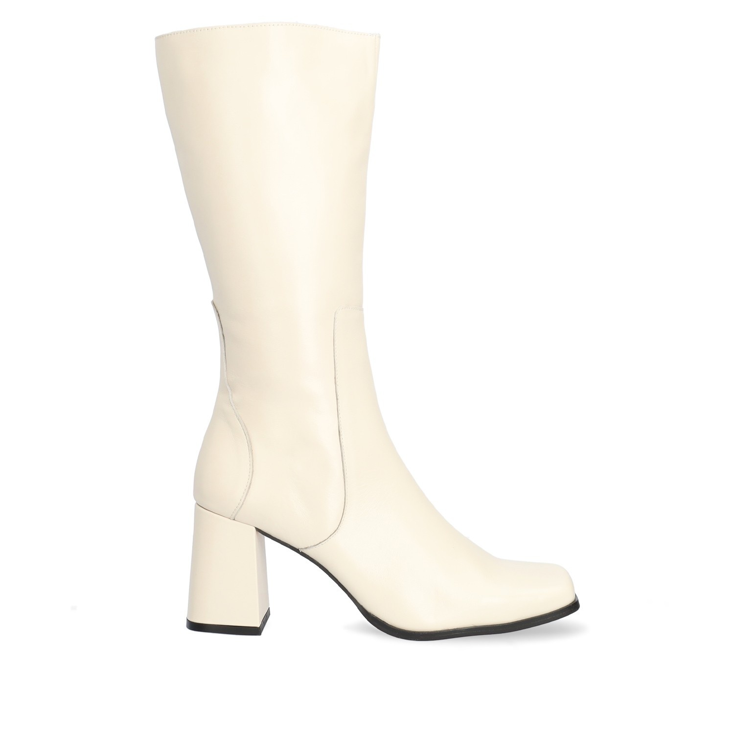 Andres machado Bota alta en piel de color hielo Rebajas top