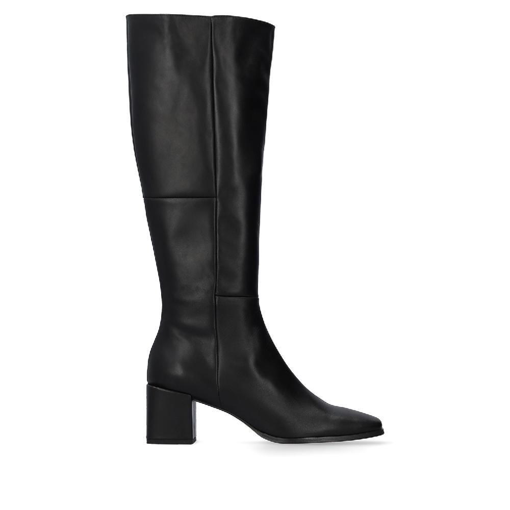 Andres machado Bota alta en piel de color Negro COMPRAR AHORA