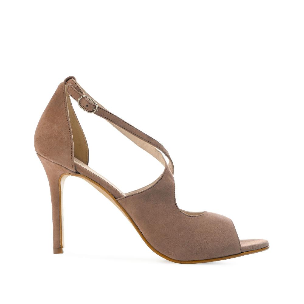 Andres machado Sandalias con Tacón en Ante de Color Beige En línea