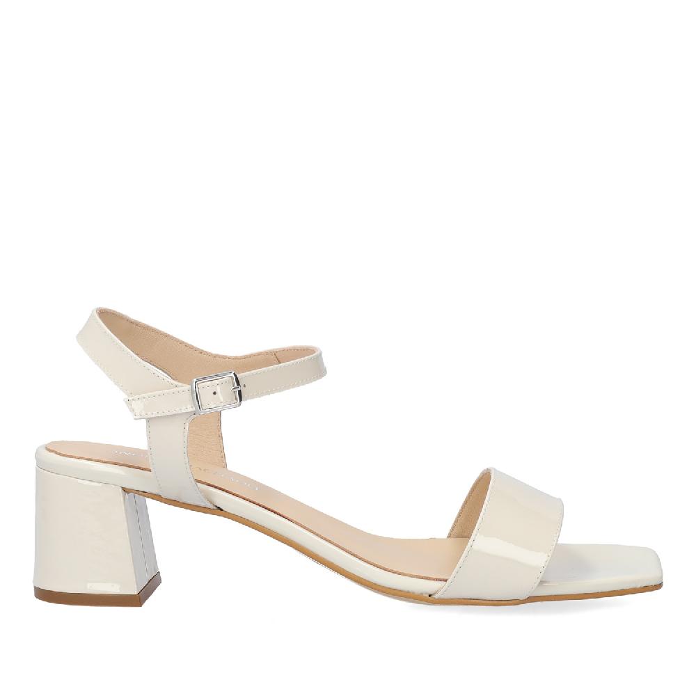 Andres machado Sandalia charol en piel Hielo En oferta
