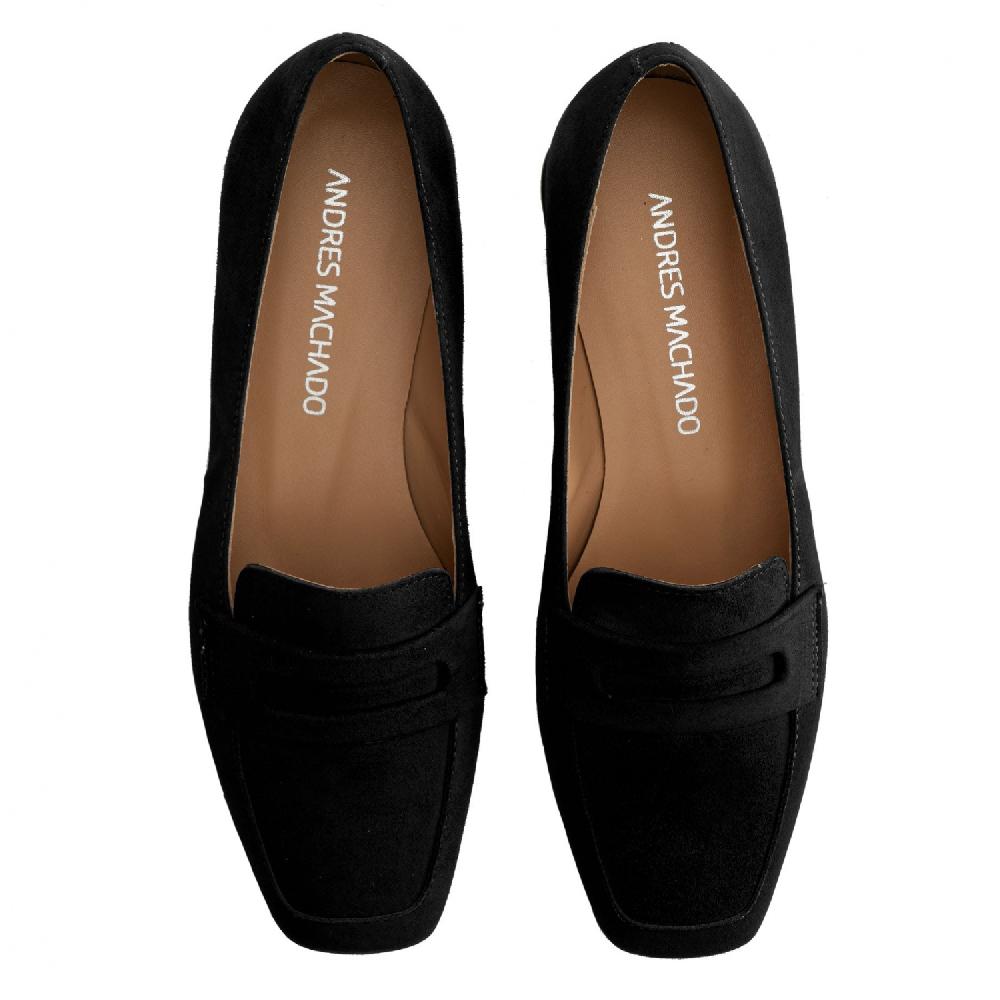 Andres machado Mocasín ante negro Gran oferta