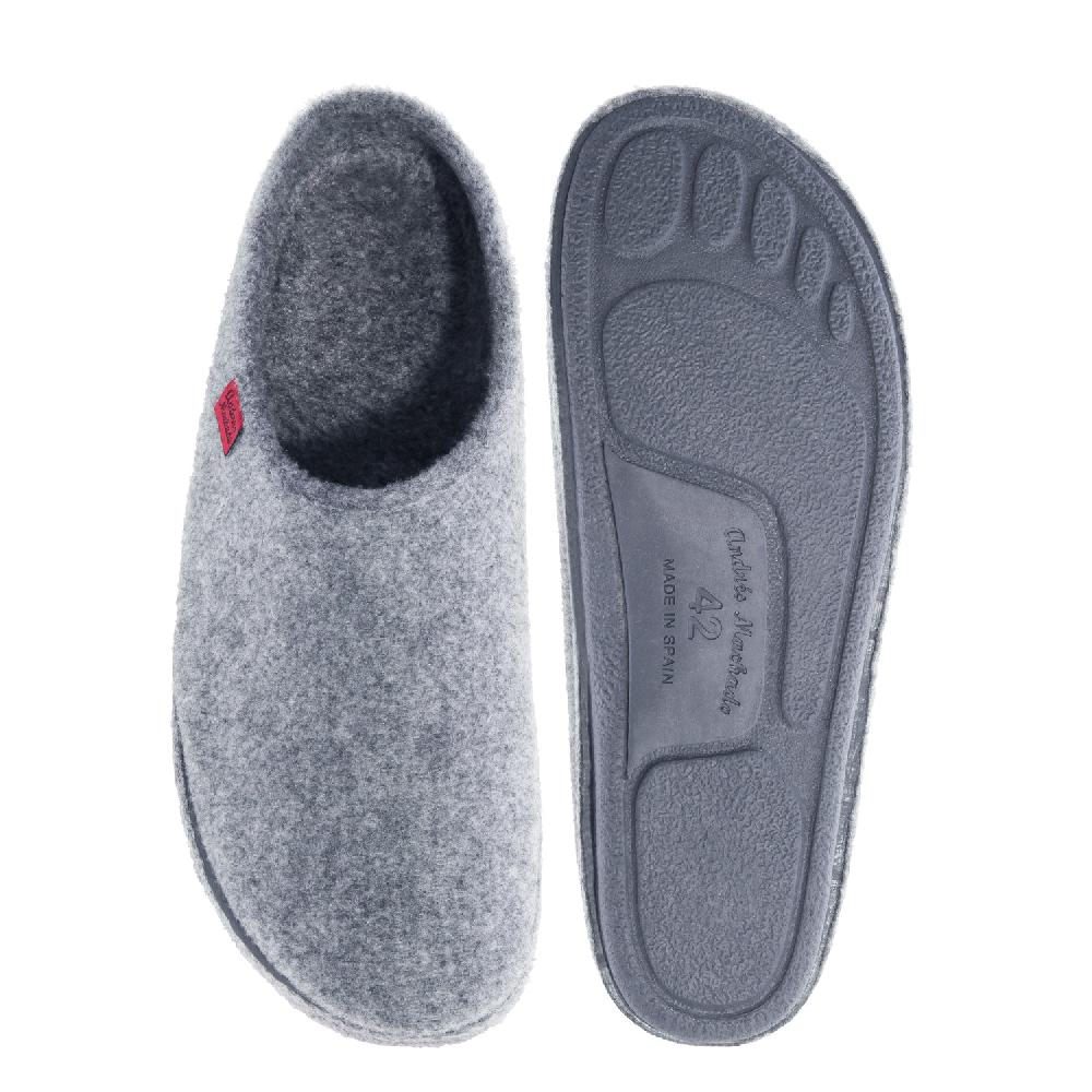 Andres machado Zapatillas Unisex en Tejido Fieltro Gris Promoción por tiempo limitado