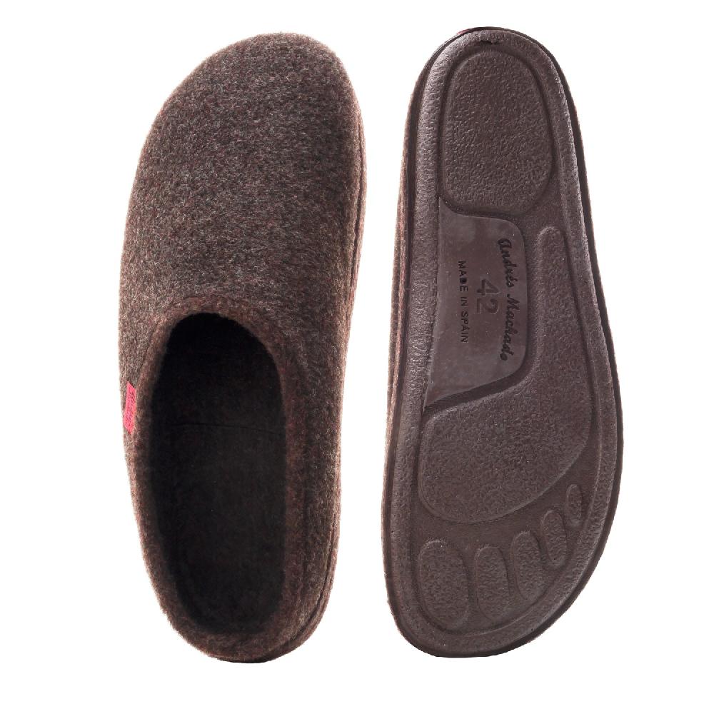 Andres machado Zapatillas Unisex en Tejido Fieltro Marrón Oferta especial de fábrica