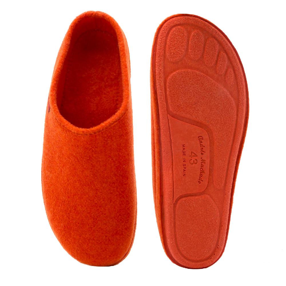 Andres machado Zapatillas Unisex en Tejido Fieltro Naranja Promoción trimestral