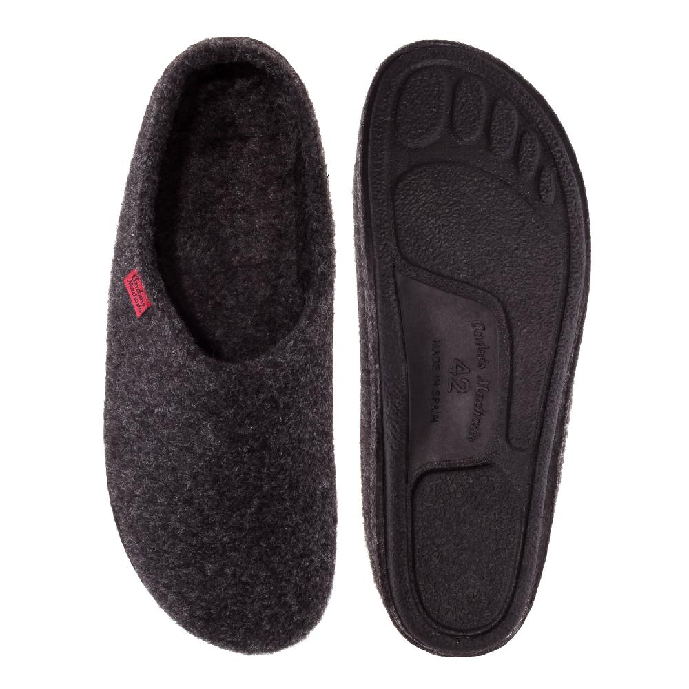 Andres machado Zapatillas Unisex en Tejido Fieltro Negro Solo queda un día