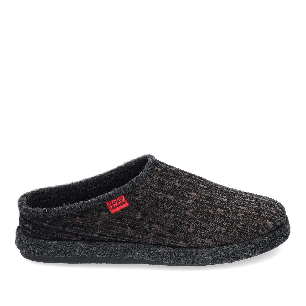 Andres machado Zapatillas Unisex en Tejido Pana Gris Grandes descuentos