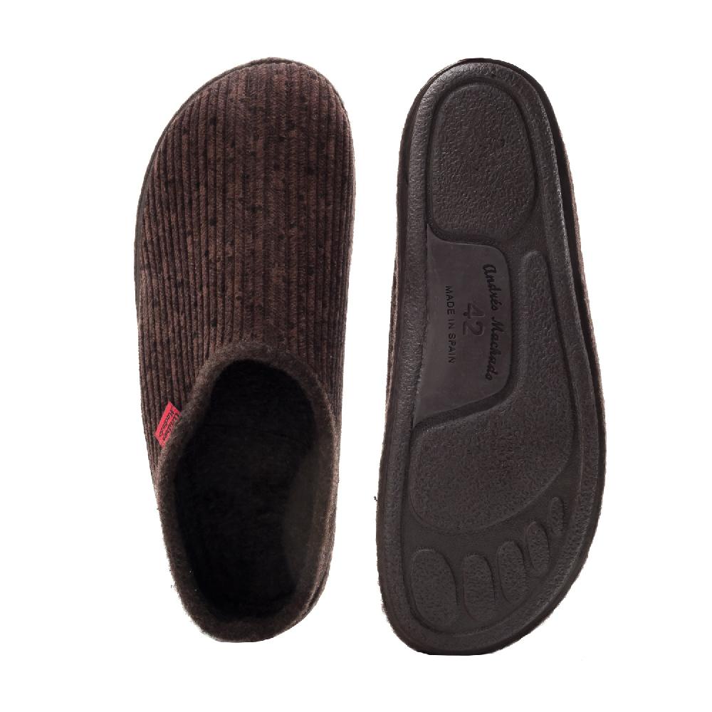 Andres machado Zapatillas Unisex en Tejido Pana Marrón Liquidación