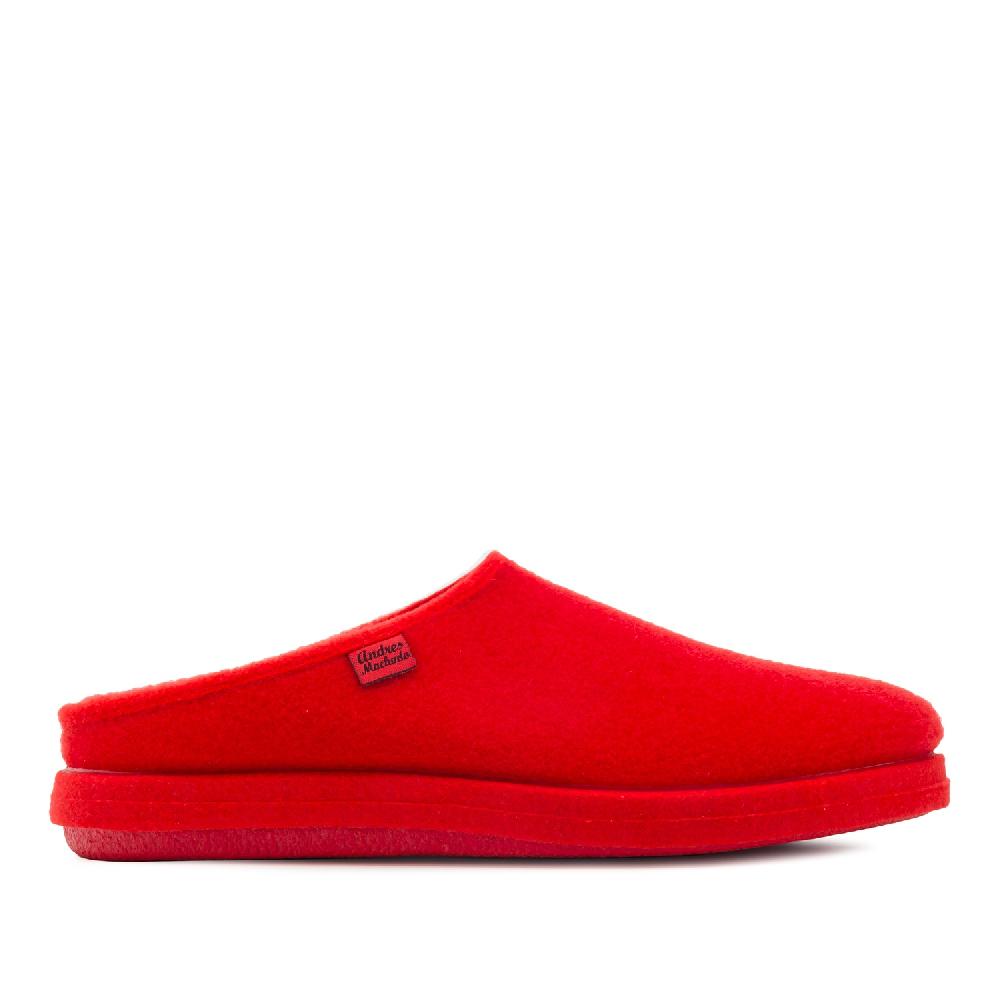 Andres machado Zapatillas Unisex en Tejido Fieltro Rojo Envío internacional gratuito