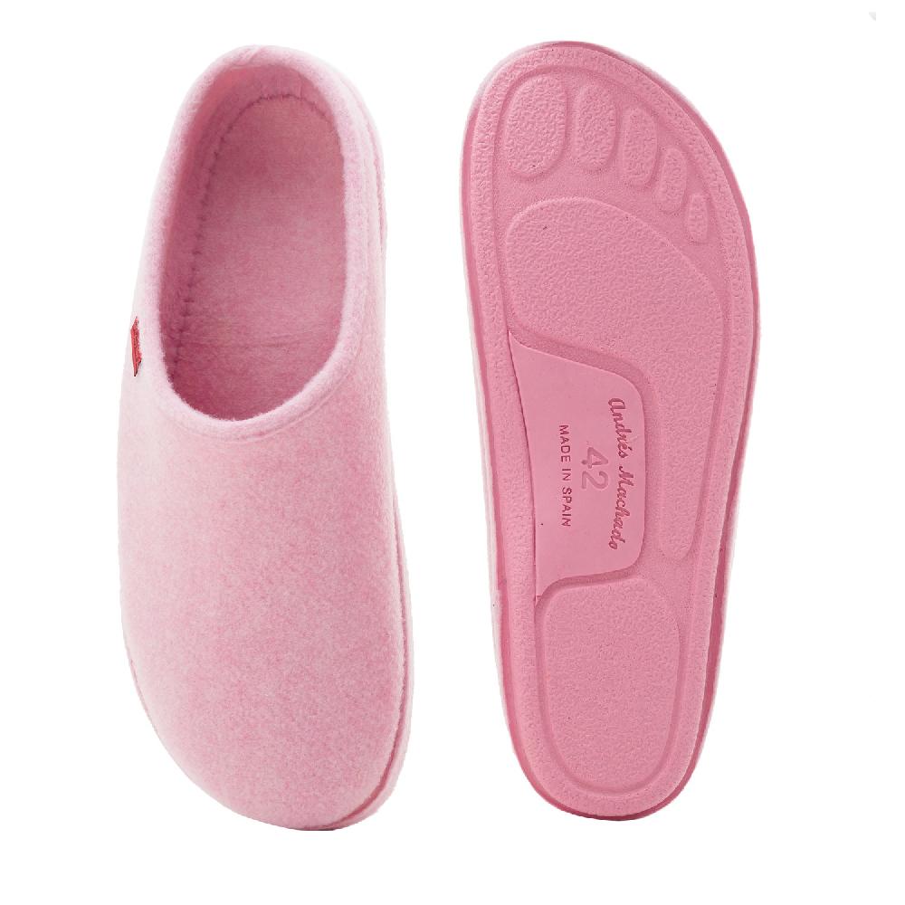 Andres machado Zapatillas Unisex en Tejido Fieltro Rosa Tienda de fábrica