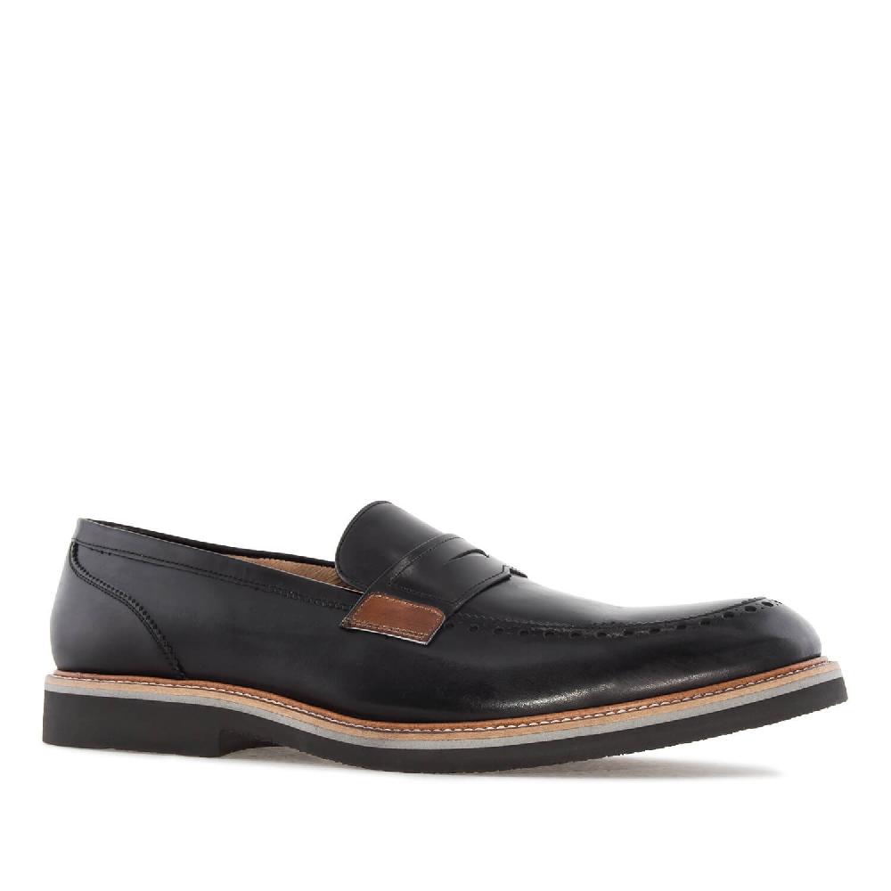 Andres machado Mocasines en piel Negro Descuentos del mes