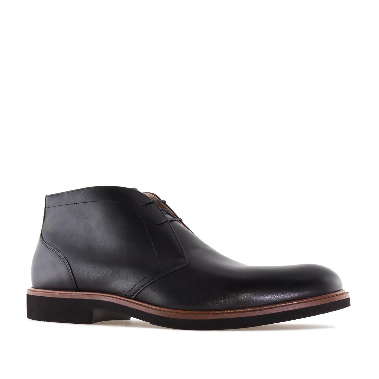 Andres machado Botín de Piel Negro Oferta exclusiva