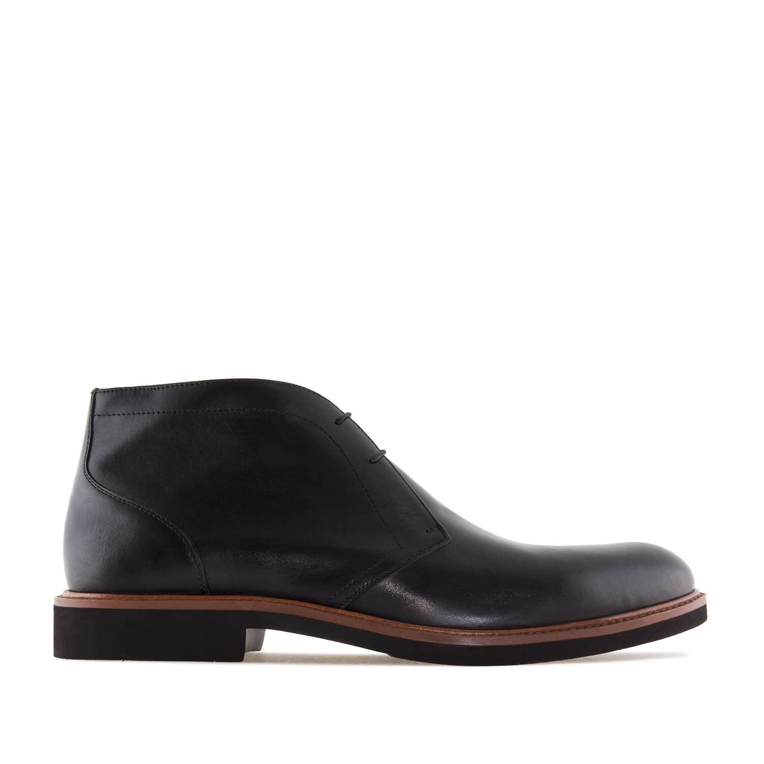 Andres machado Botín de Piel Negro Oferta exclusiva