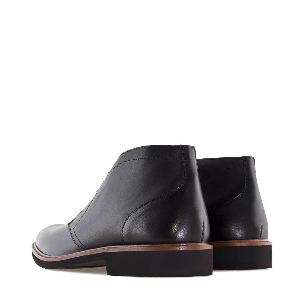 Andres machado Botín de Piel Negro Oferta exclusiva