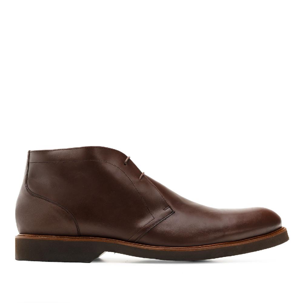 Andres machado Botin de Piel Marron Última moda