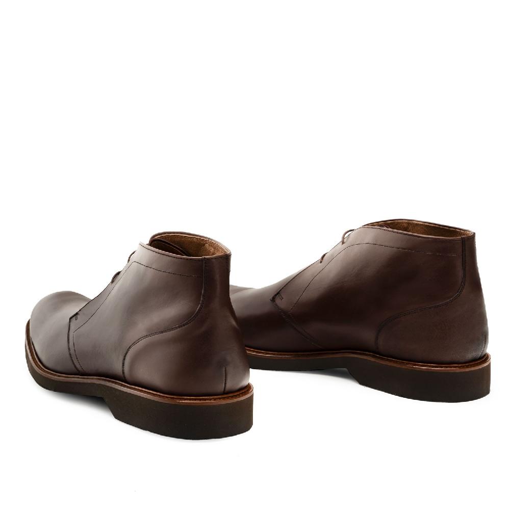 Andres machado Botin de Piel Marron Última moda