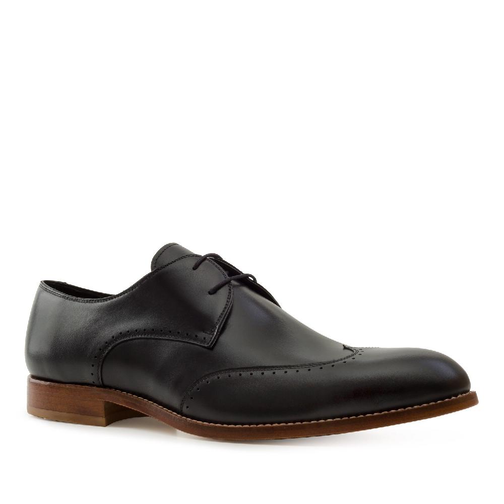 Andres machado Zapatos Blucher Piel Negro Descuento por venta flash