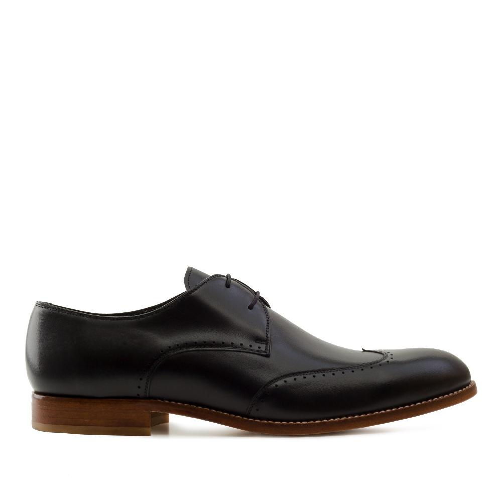 Andres machado Zapatos Blucher Piel Negro Descuento por venta flash