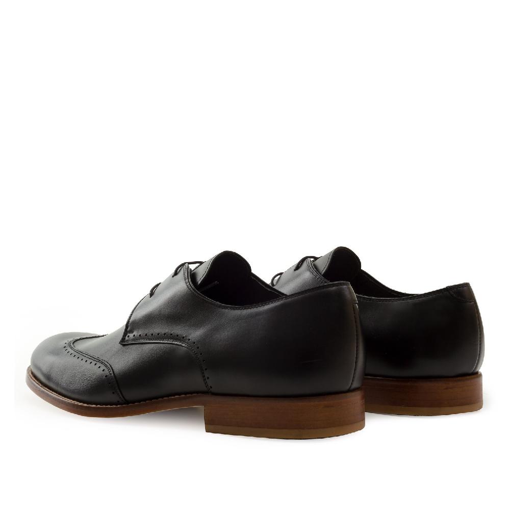 Andres machado Zapatos Blucher Piel Negro Descuento por venta flash