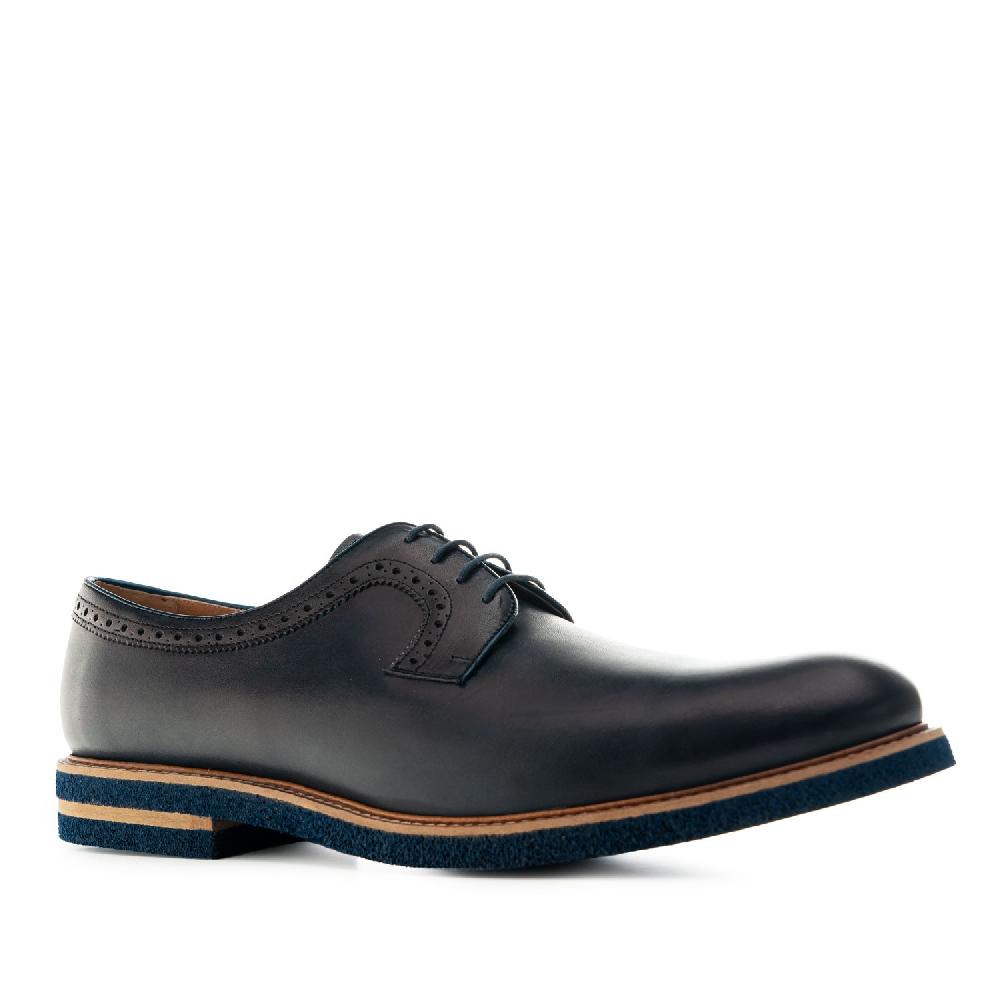Andres machado Zapato Estilo Oxford en Cuero de Color Marino En línea