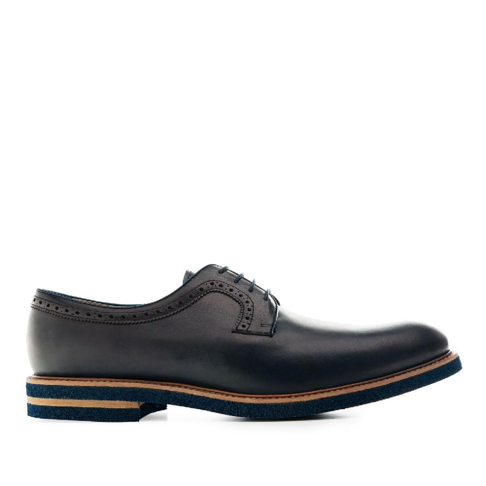 Andres machado Zapato Estilo Oxford en Cuero de Color Marino En línea