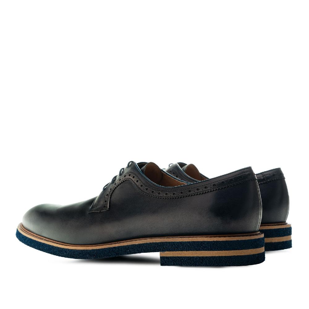 Andres machado Zapato Estilo Oxford en Cuero de Color Marino En línea