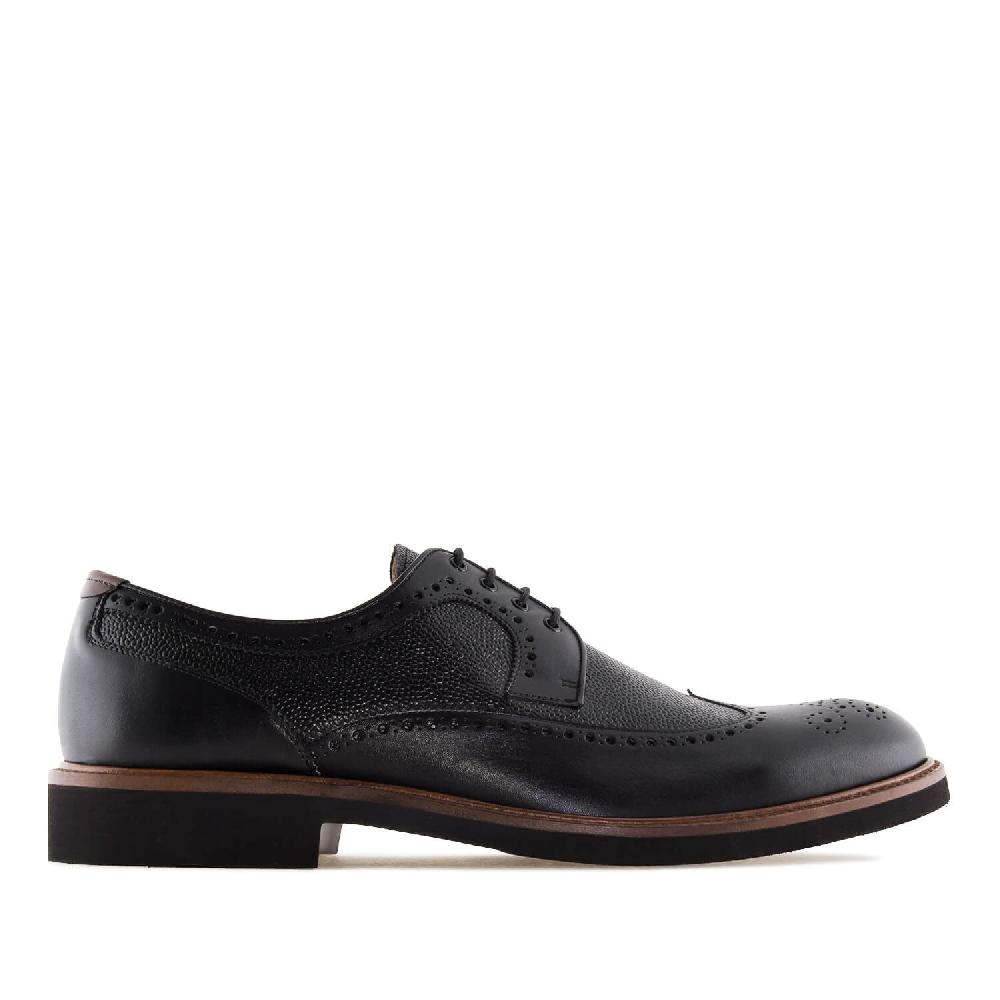 Andres machado Zapato estilo Blucher en Piel Negro Outlet online