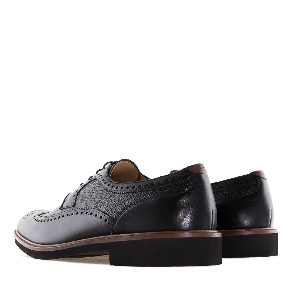 Andres machado Zapato estilo Blucher en Piel Negro Outlet online