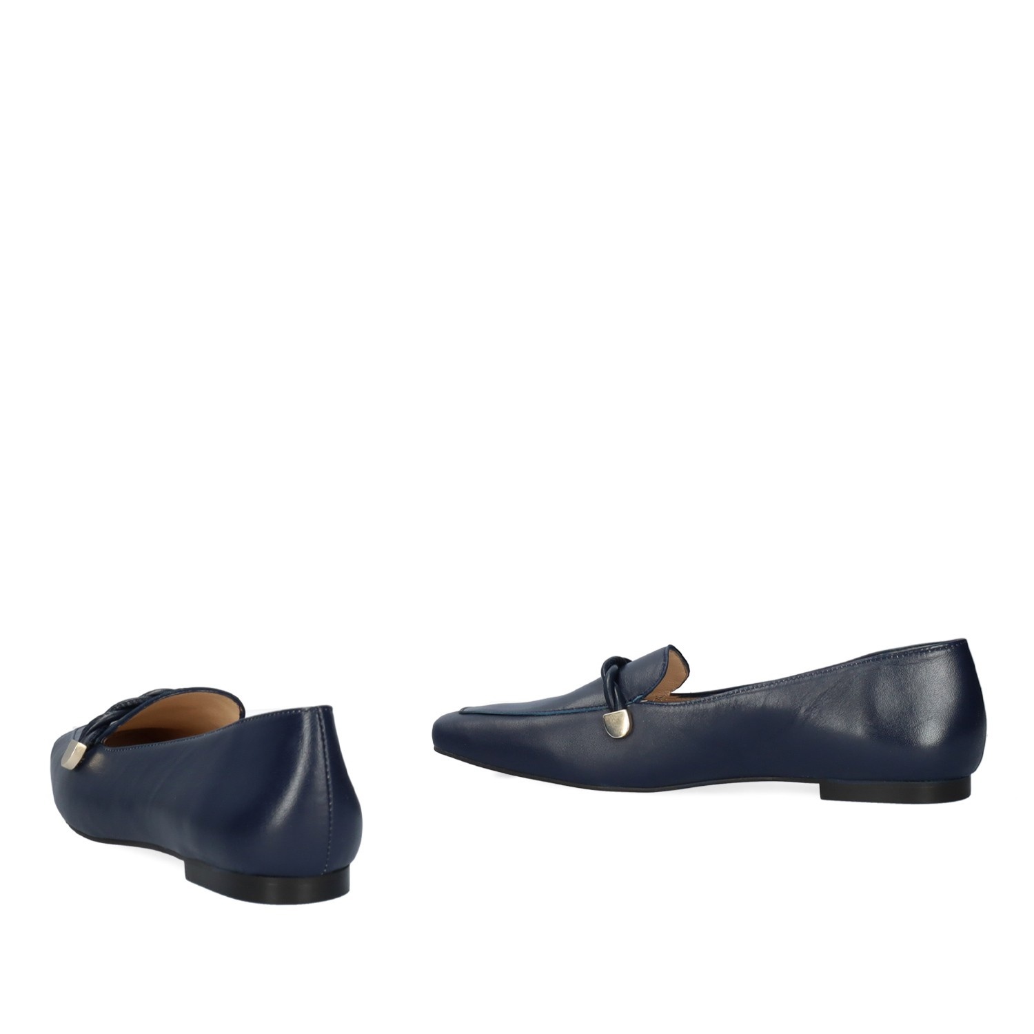 Andres machado Mocasín piel de color marino Oferta especial
