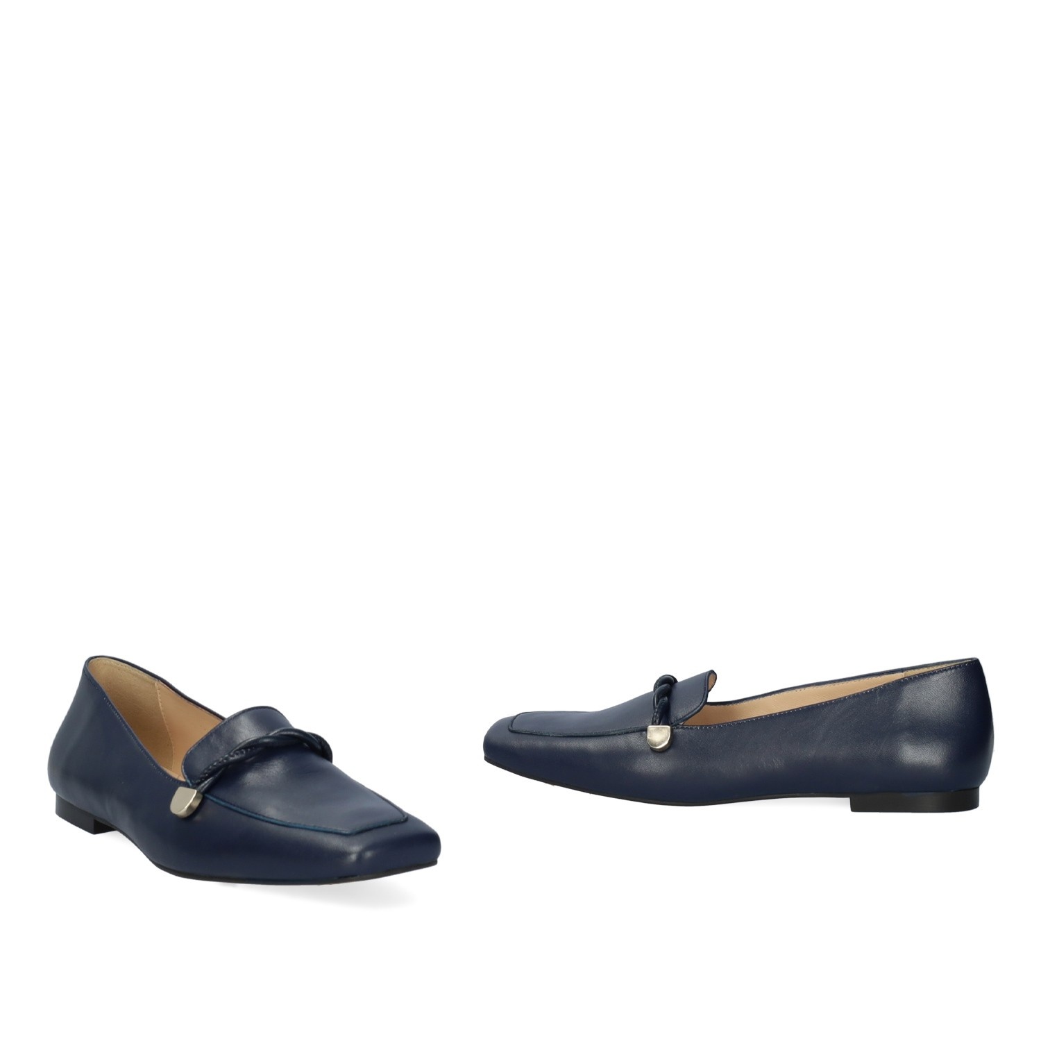 Andres machado Mocasín piel de color marino Oferta especial