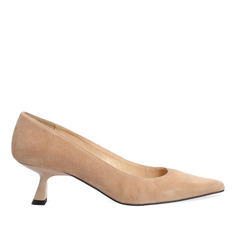 Andres machado Zapato de tacón en ante taupe En oferta