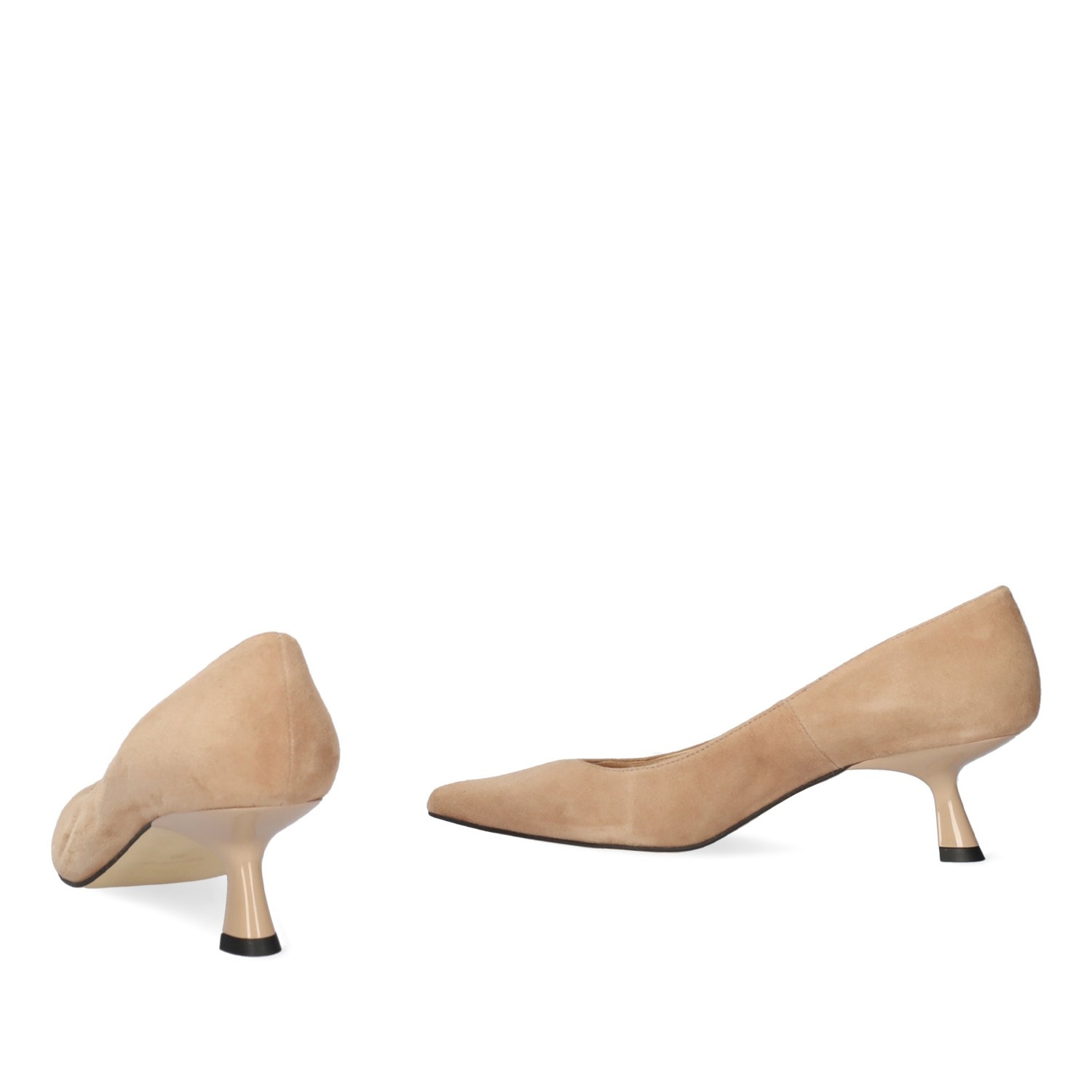 Andres machado Zapato de tacón en ante taupe En oferta
