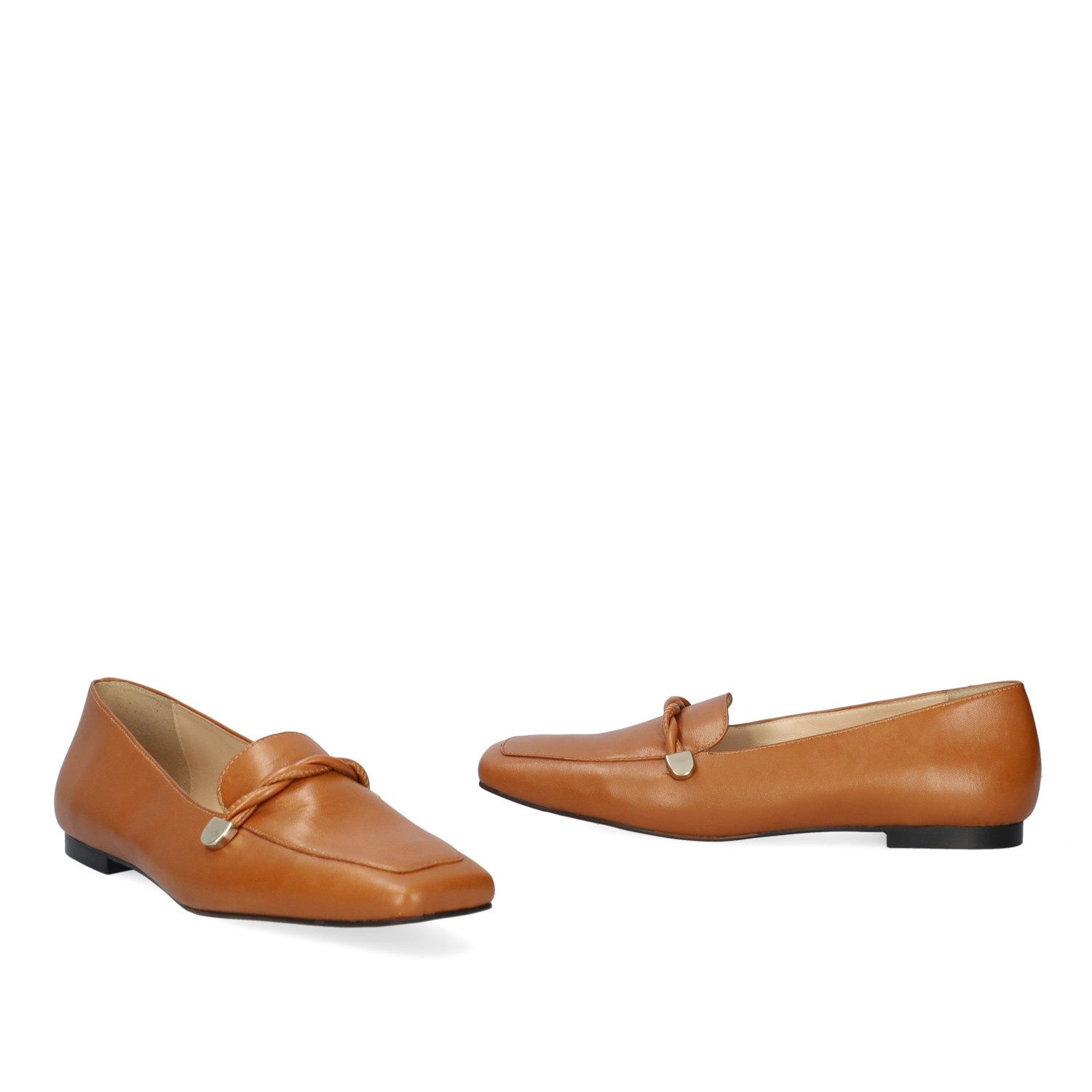 Andres machado Mocasín piel de color cuero Grandes descuentos