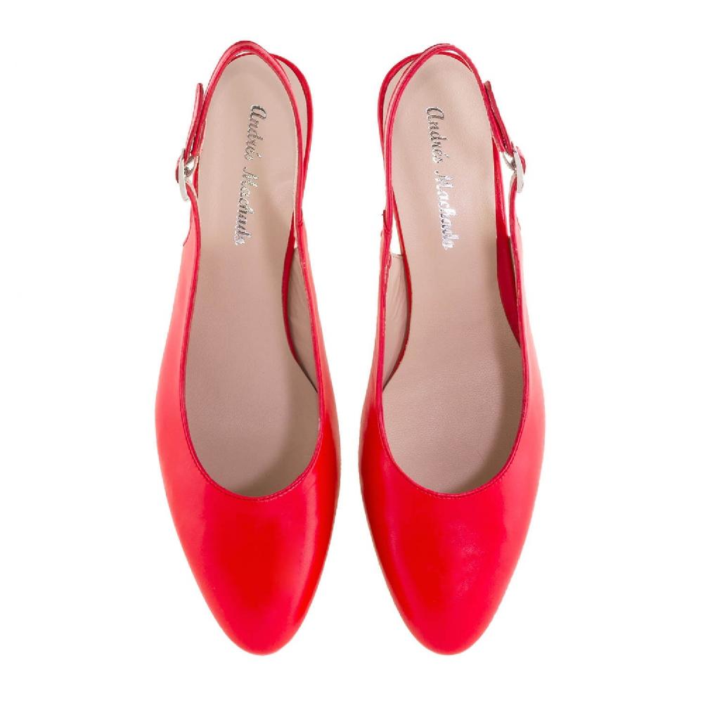 Andres machado Salon destalonado en Piel Napa Rojo COMPRAR AHORA