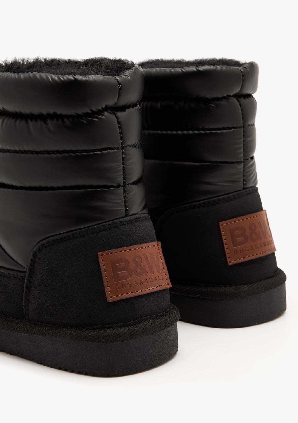 Break & walk Botas Australianas Acolchadas Negro Venta caliente