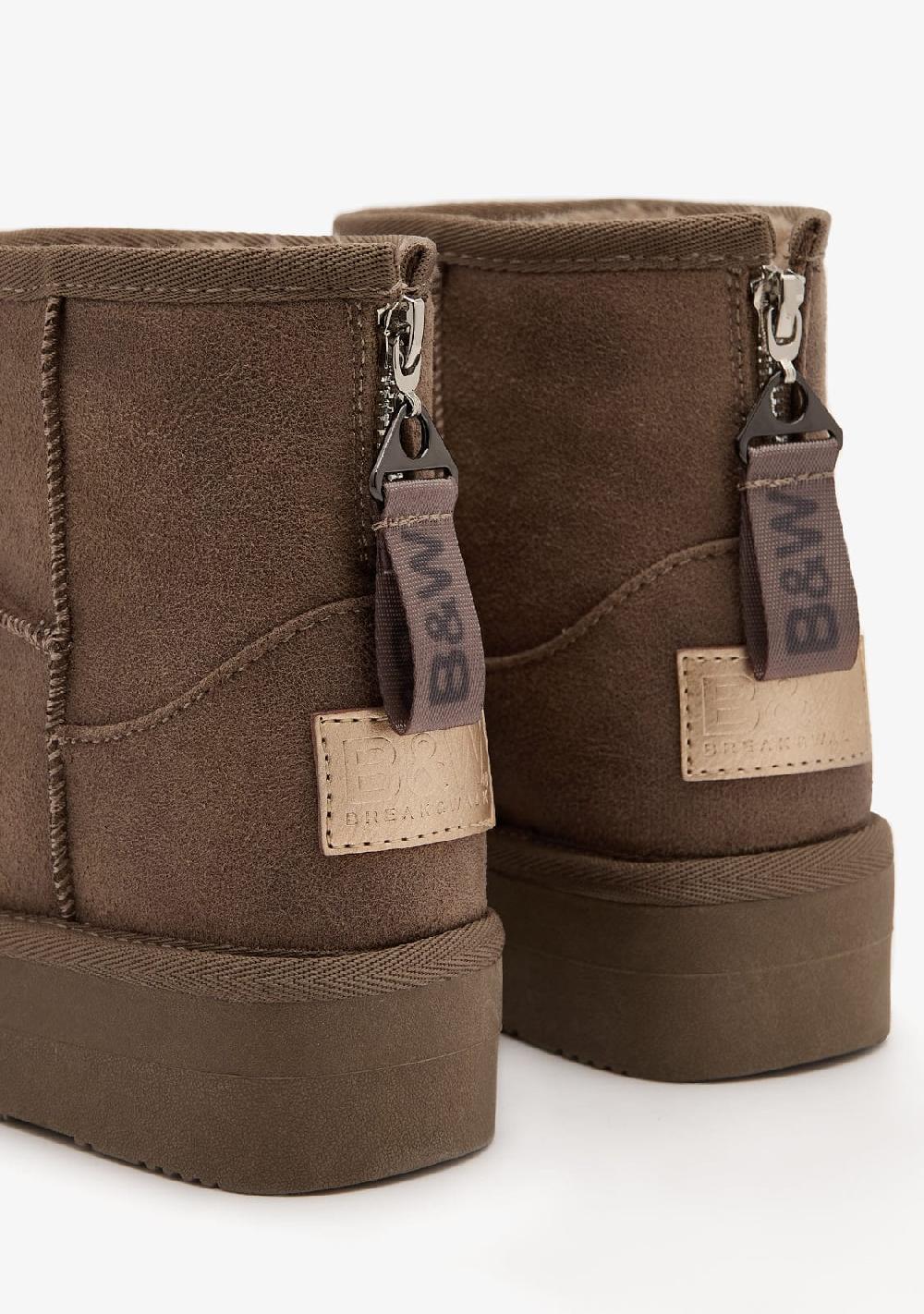 Break & walk Botas Australianas Cremallera Taupe Ventas relámpago